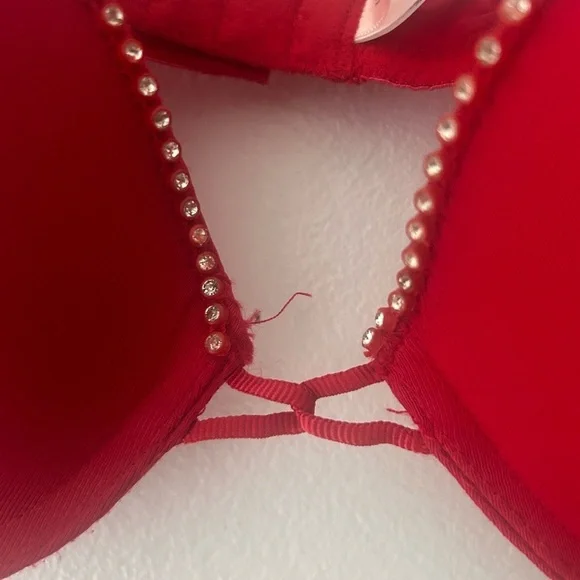 Sentiments Red Rhinestone Bra - Picture 3 of 7